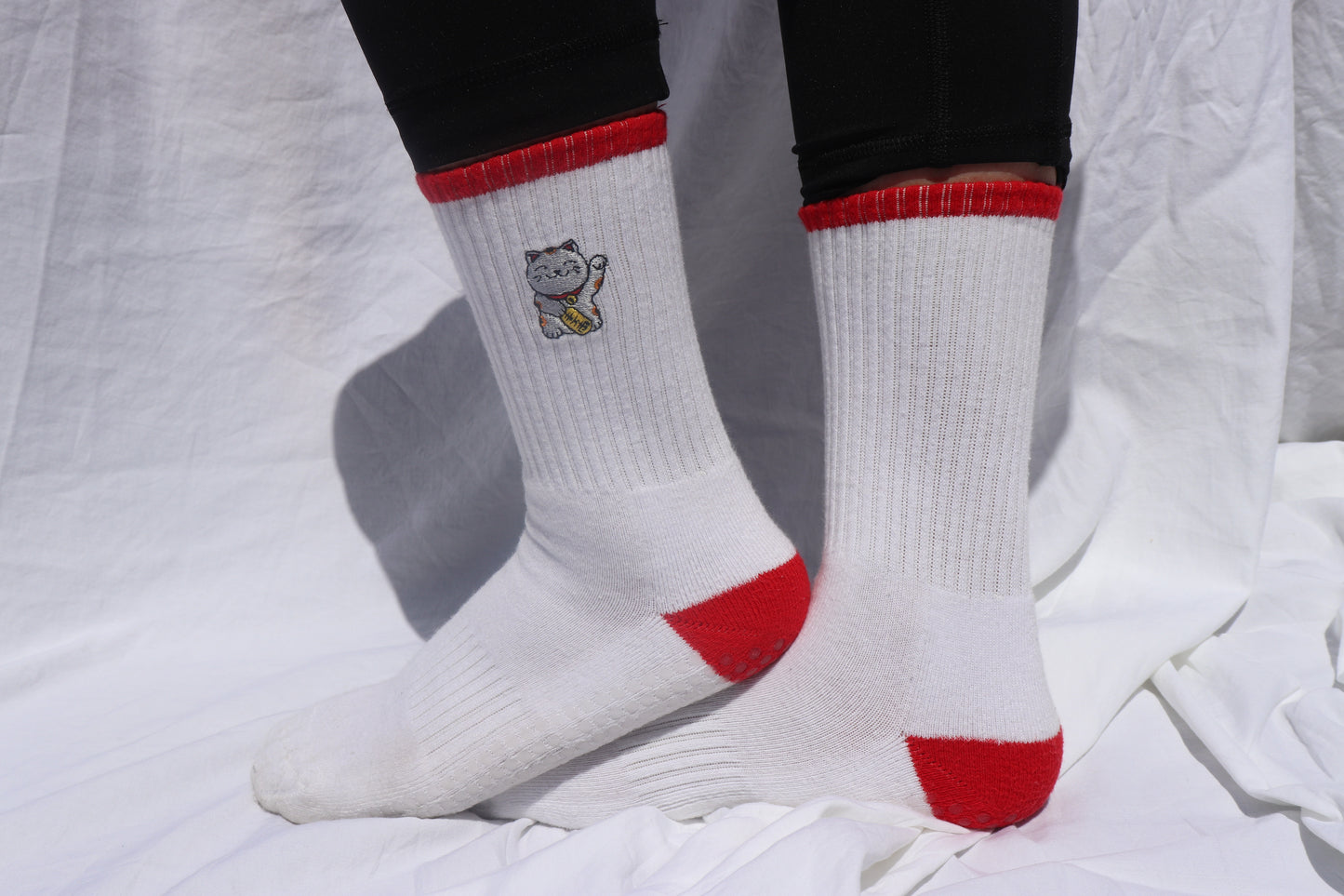Lucky Cat Pilates Grip Socks