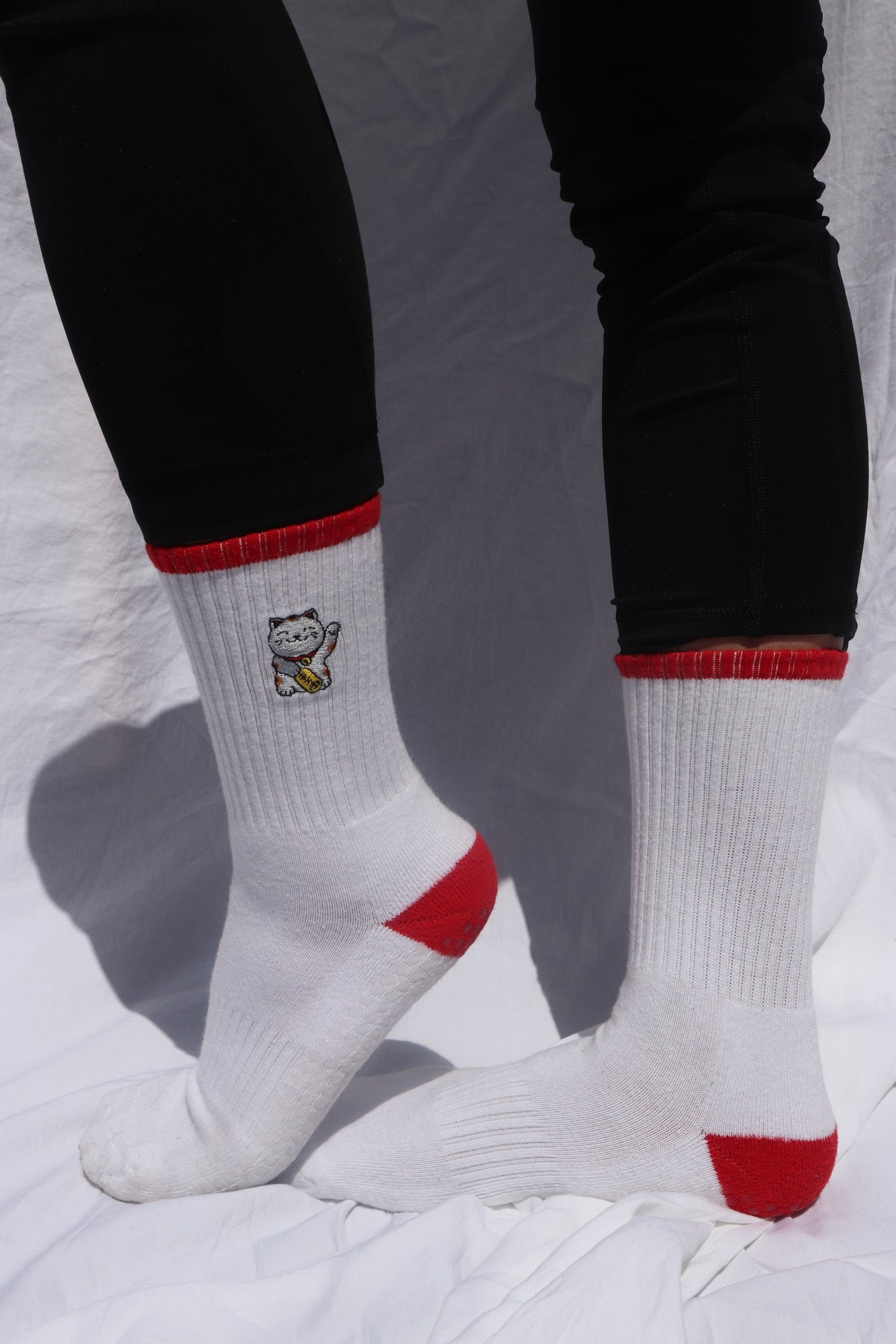 Lucky Cat Pilates Grip Socks